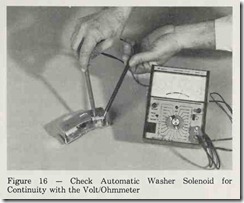 Check Automatic Washer Solenoid for Continuity with the Volt-Ohmmeter