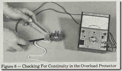Checking For Continuity in the Overload Protector