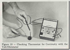 Checking Thermostat for Continuity with the Volt-Ohmmeter