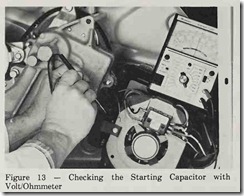 Checking the Starting Capacitor with Volt-Ohmmeter