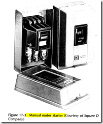 Figure 17 3 Manual motor starter (Courtesy of Square D Company)