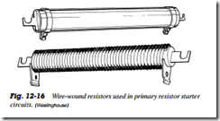 Fig. 12 16 Wire wound resistors used in primary resistor starter circuits. (Westinghouse)