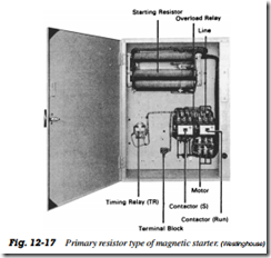 Fig. 12-17 Primary resistor type of magnetic starter. (Westinghouse)