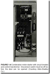 FIGURE 1-4 Combination motor starter with circuit breaker and control transformer.