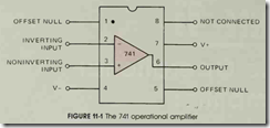 FIGURE 11-1 The 741 operational amplifier