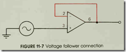 FIGURE 11-7 Voltage follower connection