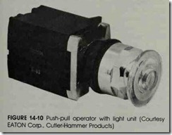 FIGURE 14-10 Push-pull operator with light unit (Courtesy EATON Corp., Cutler-Hammer Products)