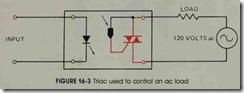 FIGURE 16-3 Triac used to control an ac load