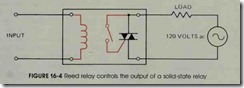 FIGURE 16-4 Reed relay controls the output of a solid-state relay