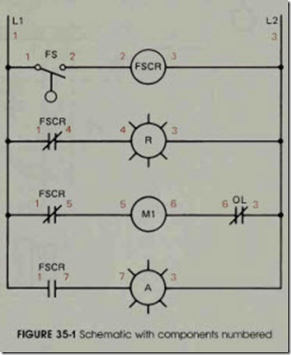 FIGURE 35-1 Schematic wit h components numbered