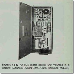 FIGURE 46-13  An SCR motor control  unit mounted in a cabinet (Courtesy EATON Corp., Cutler-Hammer Products)