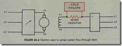 FIGURE 46-6 Resistor used to sense current flow through field