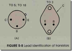 FIGURE 5-8 Lead identification of transistors