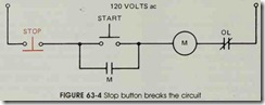 FIGURE 63-4 Stop button breaks the circuit