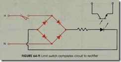 FIGURE 64-11 Limit switch completes circuit to rectifier