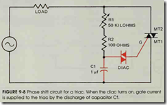 FIGURE 9-8 Phase shift circuit for a triac