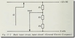 Basic input circuit, input closed. (General Electric Company)