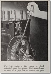 Fig. 146 Using a dial gauge to check