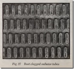 Fig. 27 Rust clogged radiator tubes
