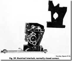 Fig. 29. Electrical interlock, normally closed contact.