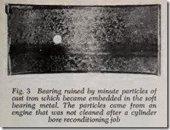 Fig. 3 Bearing ruined by minute particles o