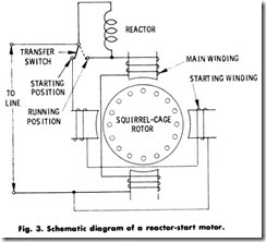 Fig. 3. Schematic diagram of a reactor-start motor.