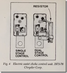 Fig. 4 Electric assist choke control unit. 1975-76