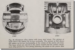 Fig. 45 Aluminum alloy piston with invar steel struts. The picture at_thumb