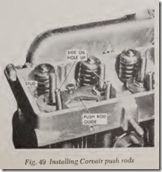 Fig. 49 Installing Corvair push rods