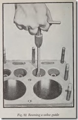 Fig. 82 Reaming a valve guide