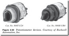Figure 2-20 Potentiometer devices. Courtesy of Rockwell
