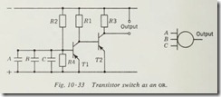 Transistor switch as an or