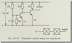Transistor switch using two