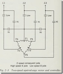 Two-speed squirrel-cage motor and controller