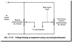 Voltage biasing arrangement using a second potentiometer