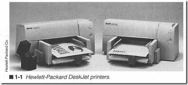 1-1 Hewlett-Packard DeskJet printers.
