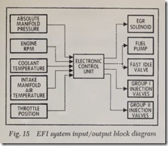 Fig. 15 EFI system inputoutput block diagram