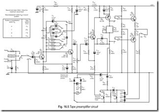 Fig. 16.5 Tape preamplifier circuit