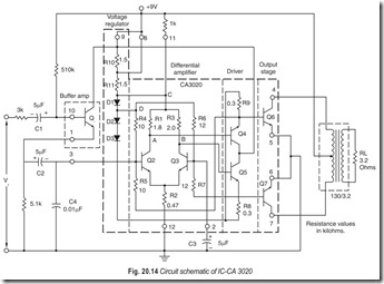 Fig. 20.14 Circuit schematic of IC-CA 3020