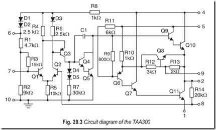Fig. 20.3 Circuit diagram of the TAA300