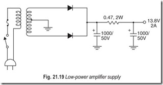 Fig. 21.19 Low-power amplifier supply