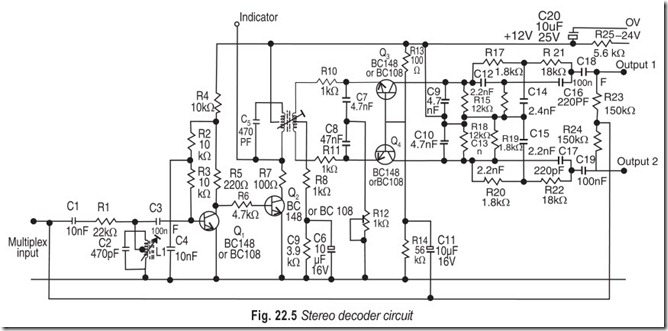 Fig. 22.5 Stereo decoder circuit