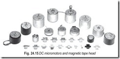 Fig. 24.15 DC micromotors and magnetic tape head