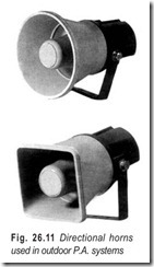 Fig. 26.11 Directional horns  used in outdoor P.A. systems