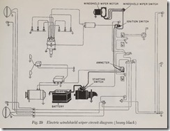 Fig. 29 Electric windshield wiper circuit diagram (heavy black)