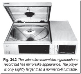 Fig. 34.3 The video disc resembles a gramophone
