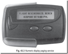 Fig. 43.3 Numeric display paging service