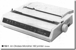 10-1  An Okidata Microline  182 printer.