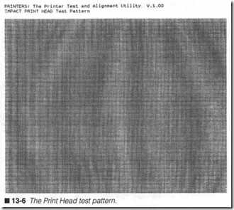 13-6  The Print Head test pattern.