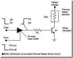 3-14 Schematic of a simple thermal heater driver circuit.